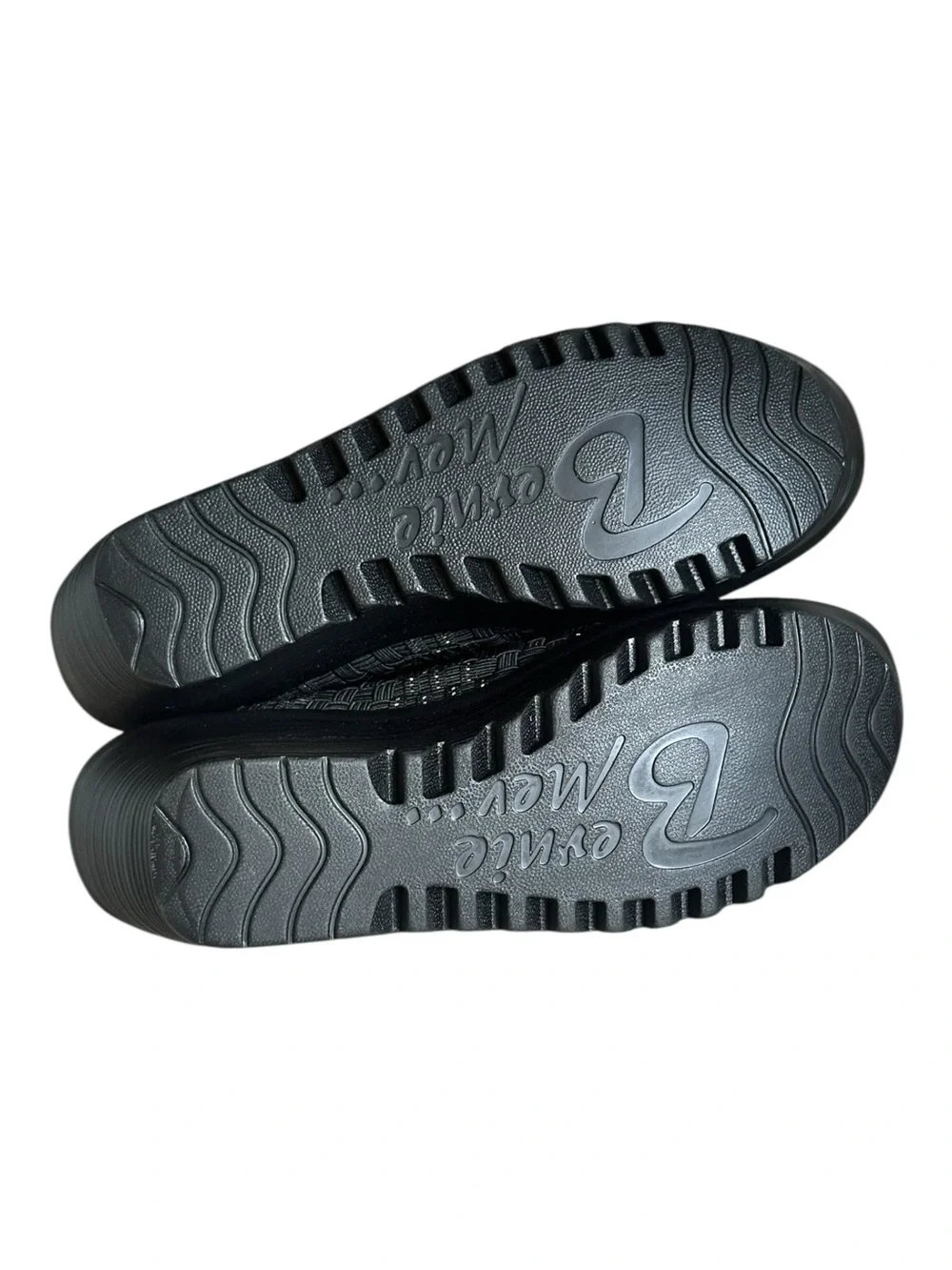 Bernie Mev Woven Platform Wedge Sandals EU 41 US 10 Black Metallic Comfort